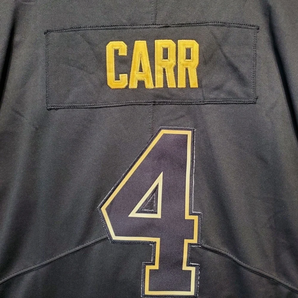 Nike Las Vegas Raiders Derek Carr 4 Salute to Service Jersey Black Mens 3XL